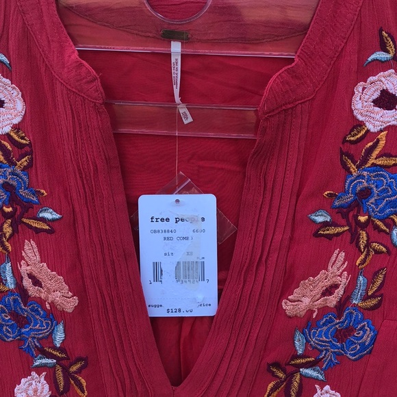 Free People Mia Embroidered Minidress!)  (XS A10 - Picture 5 of 8